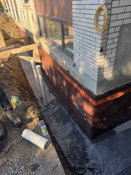excavation impermeabilisation drain monteregie