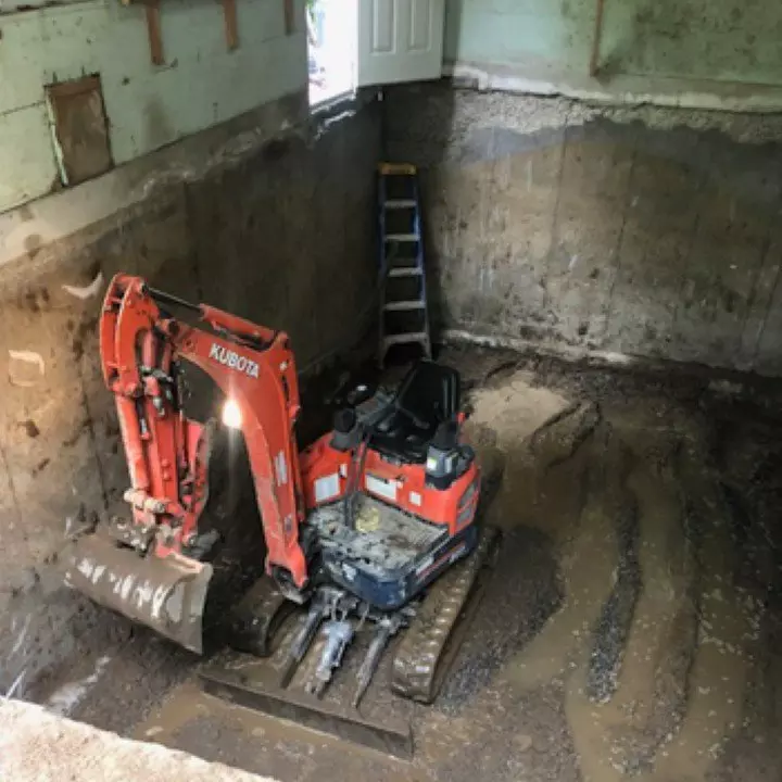 Excavation spécialisée pour fondation intérieure